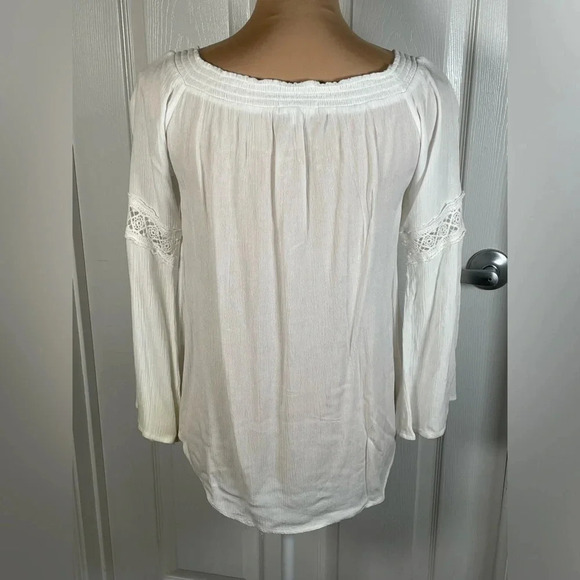 SOCIALITE LONG-SLEEVE BOHO‎ LACE TOP SMALL - Picture 8 of 9